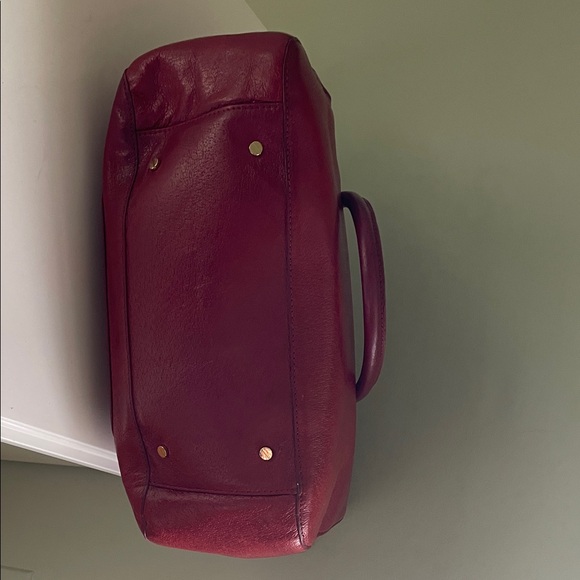 Tory Burch Cherry Leather Tote with Chain Strap - Picture 3 of 6